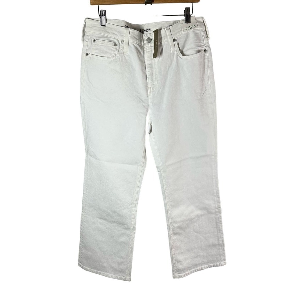 J.Crew Slim Demi-Boot Jean White Wash Size 30P